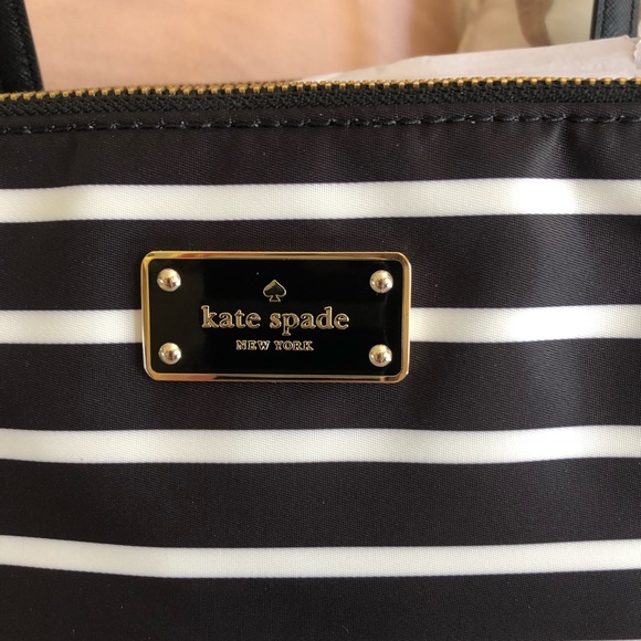 Kate Spade NWT Striped Nylon Tote Bag - Picture 3 of 5